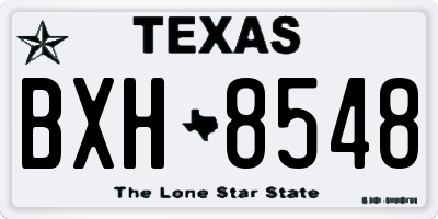 TX license plate BXH8548