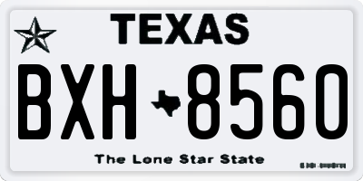 TX license plate BXH8560