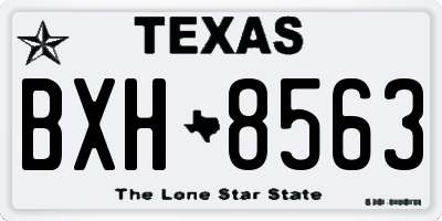 TX license plate BXH8563