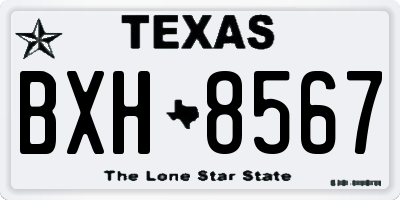 TX license plate BXH8567
