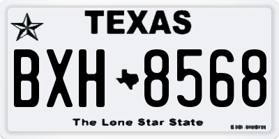 TX license plate BXH8568