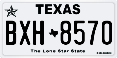TX license plate BXH8570