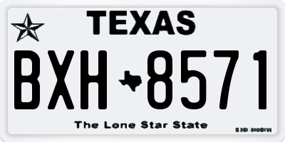 TX license plate BXH8571