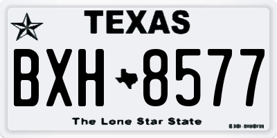 TX license plate BXH8577