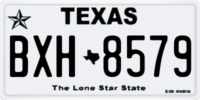 TX license plate BXH8579