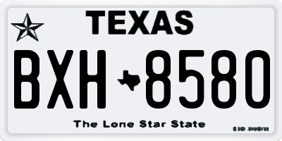 TX license plate BXH8580