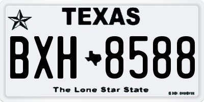 TX license plate BXH8588