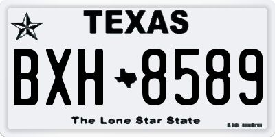TX license plate BXH8589