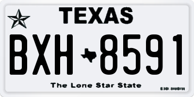 TX license plate BXH8591