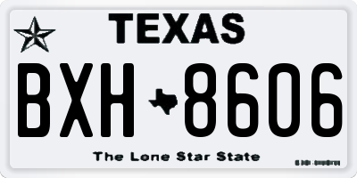 TX license plate BXH8606