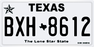 TX license plate BXH8612