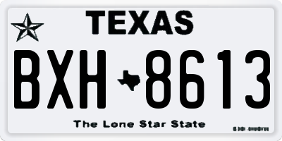 TX license plate BXH8613