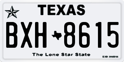 TX license plate BXH8615