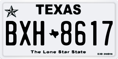 TX license plate BXH8617