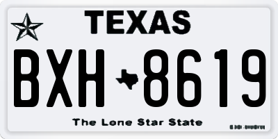 TX license plate BXH8619