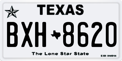 TX license plate BXH8620