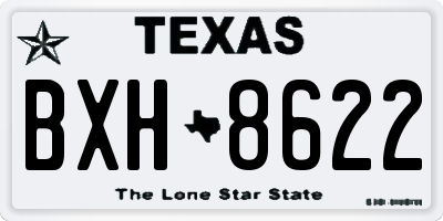 TX license plate BXH8622