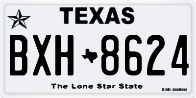 TX license plate BXH8624