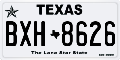 TX license plate BXH8626