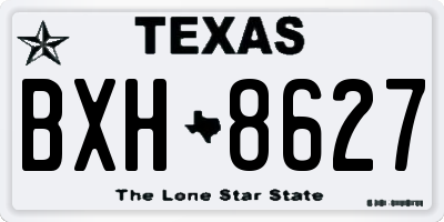 TX license plate BXH8627