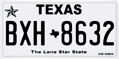 TX license plate BXH8632