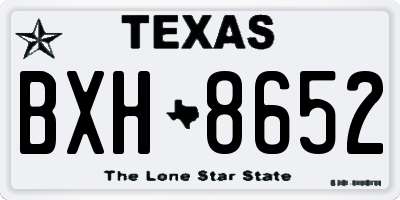 TX license plate BXH8652