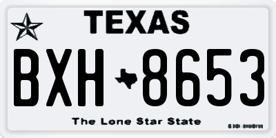 TX license plate BXH8653