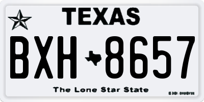 TX license plate BXH8657