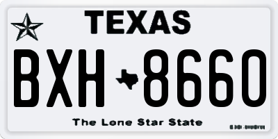 TX license plate BXH8660