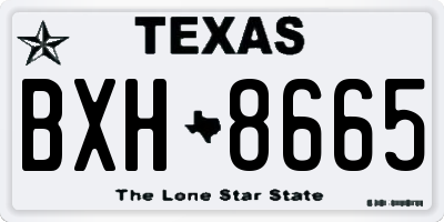 TX license plate BXH8665