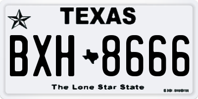 TX license plate BXH8666