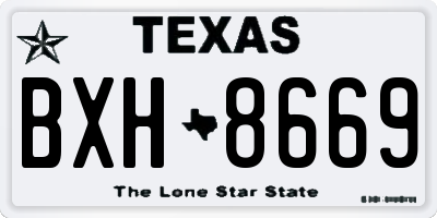 TX license plate BXH8669