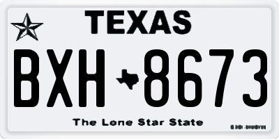 TX license plate BXH8673