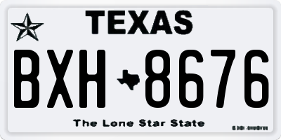 TX license plate BXH8676