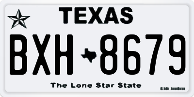 TX license plate BXH8679