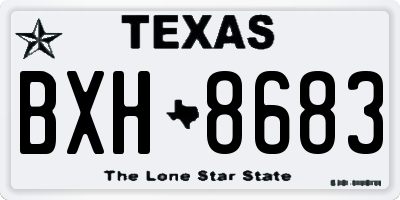 TX license plate BXH8683