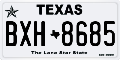TX license plate BXH8685