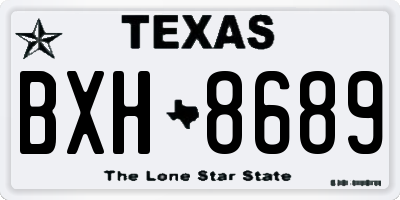 TX license plate BXH8689