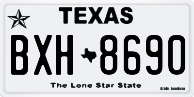 TX license plate BXH8690