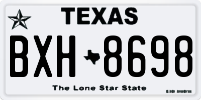 TX license plate BXH8698