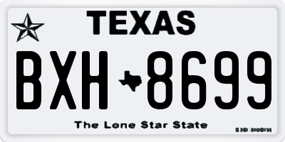 TX license plate BXH8699