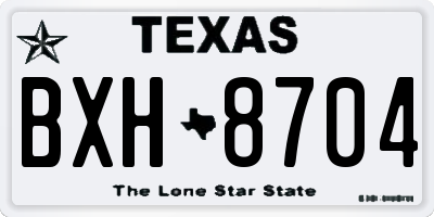TX license plate BXH8704