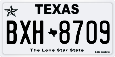 TX license plate BXH8709