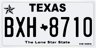 TX license plate BXH8710