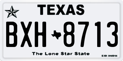 TX license plate BXH8713