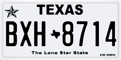 TX license plate BXH8714