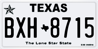 TX license plate BXH8715