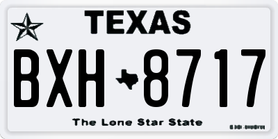 TX license plate BXH8717