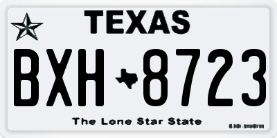 TX license plate BXH8723