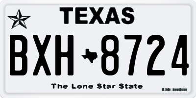 TX license plate BXH8724